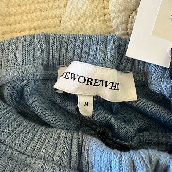 NWT WeWoreWhat halter bra top in soft blue women's size M - Picture 4 of 7